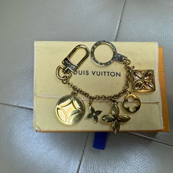 Louis Vuitton Fleur de Monogram Chain Bag Charm/ Key Ring - Picture 2 of 4